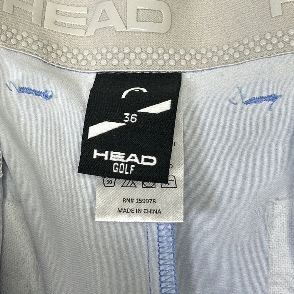 HEAD Golf Shorts Mens 36‎ Blue Flat Front Lightweight Stretch Performance
